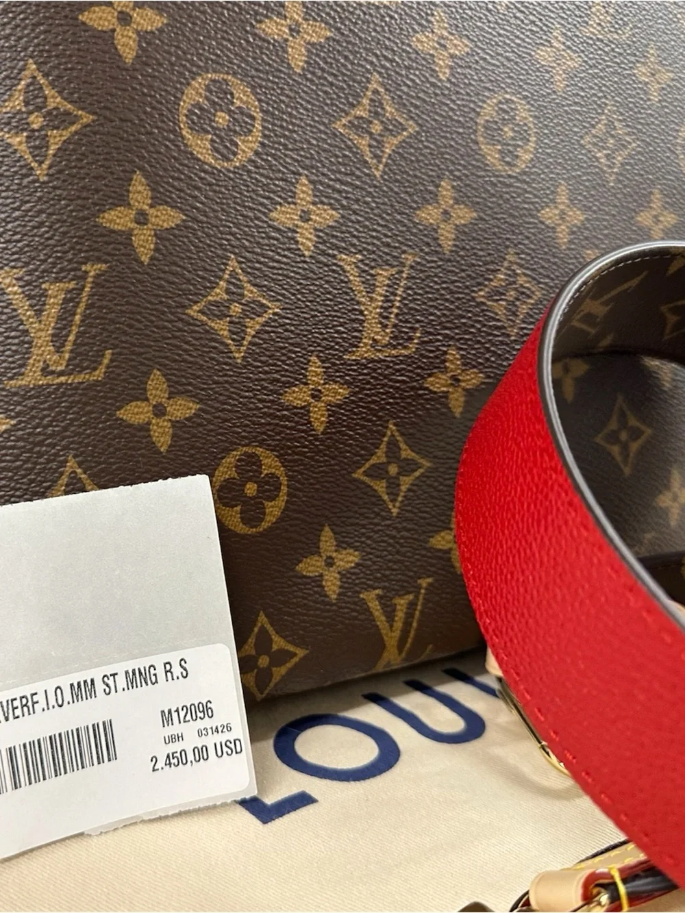 New Louis Vuitton Neverfull Bandouliere Inside Out MM Monogram Reversible M12096 - Picture 11 of 16